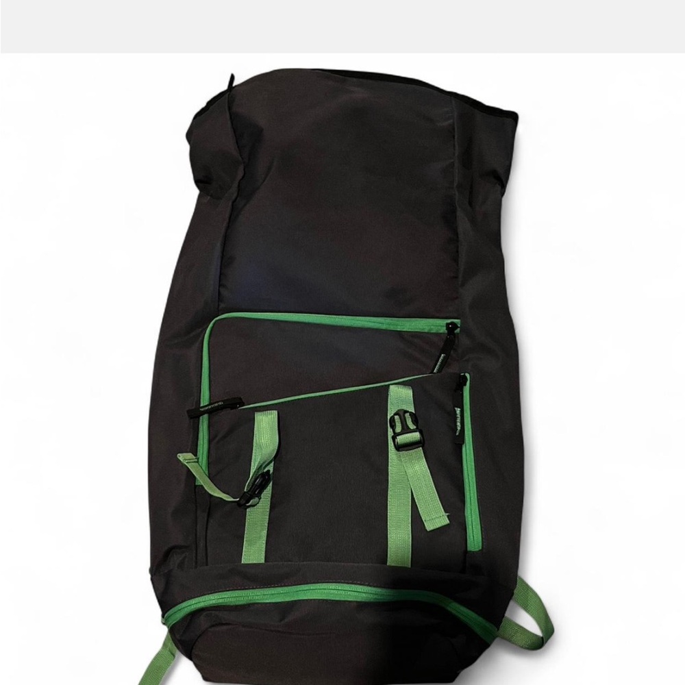 Versatile Black and Green Asics Duffel Bag